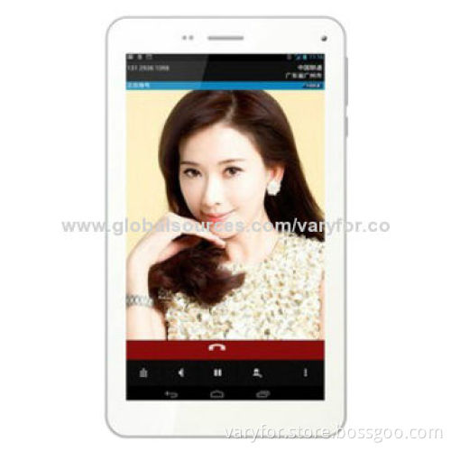 7-inch Android phone call tablet PC, MTK8312 dual core A7 1.2GHz with WCDMA and GSM GPS Bluetooth